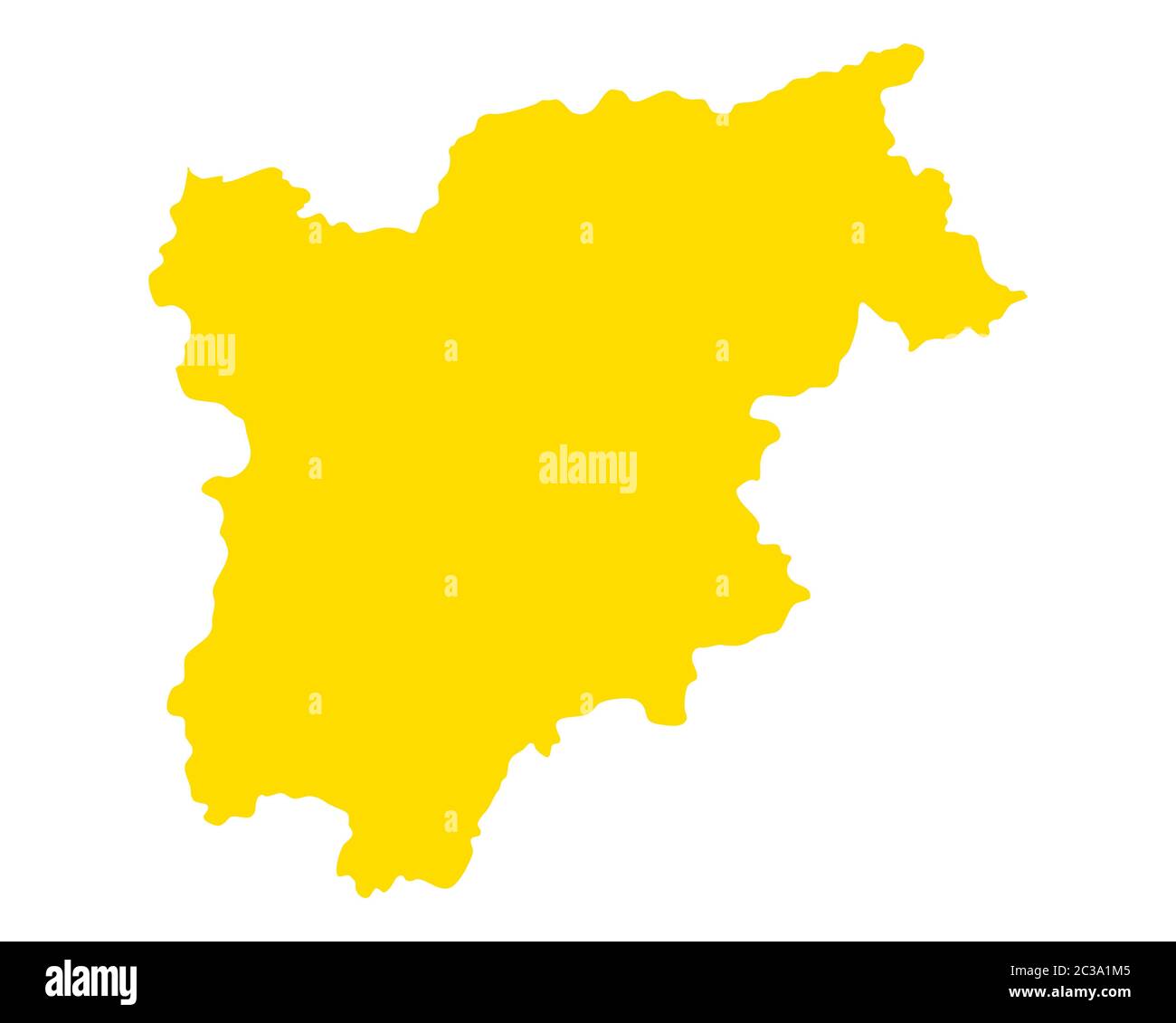 Karte von Trentino-südtirol. Stockfoto