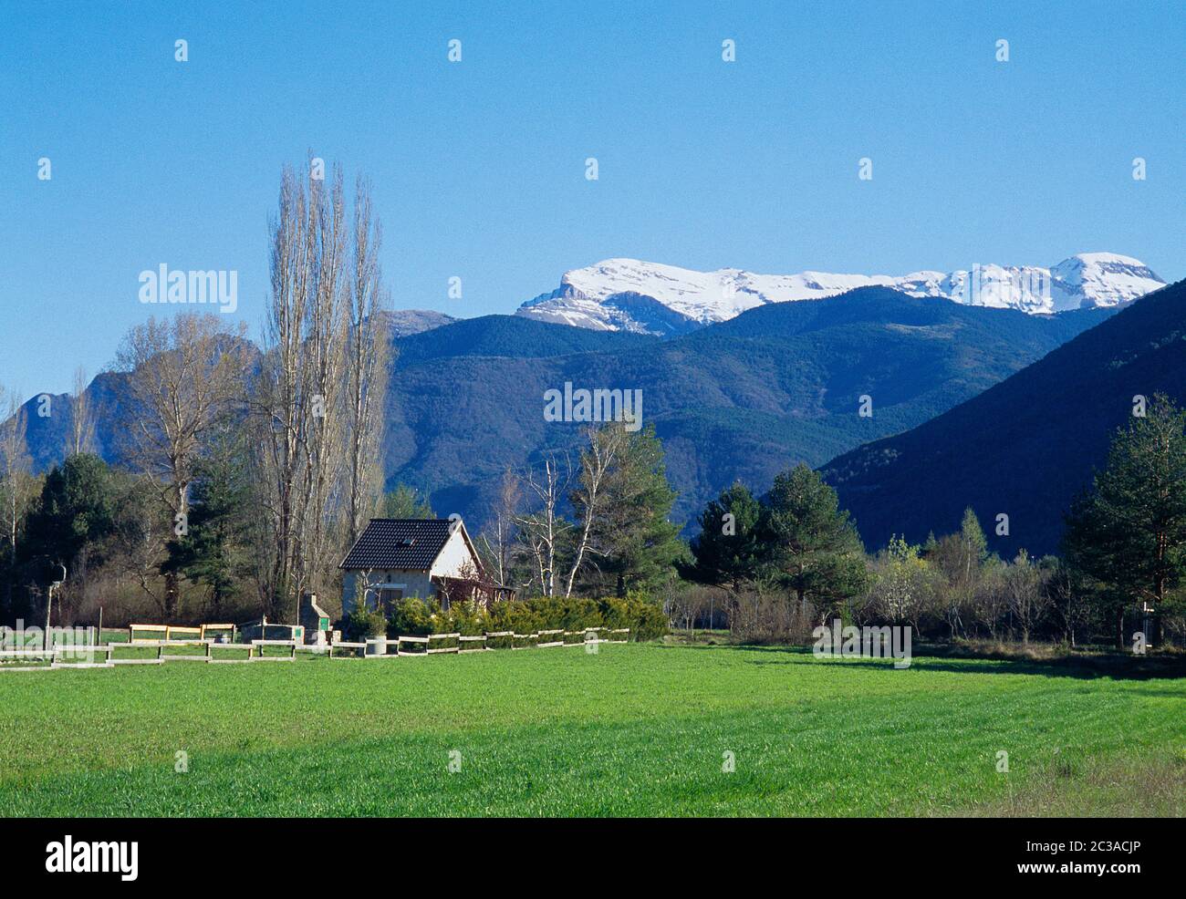 Querformat. Pirineo Aragones, Provinz Huesca, Aragon, Spanien. Stockfoto