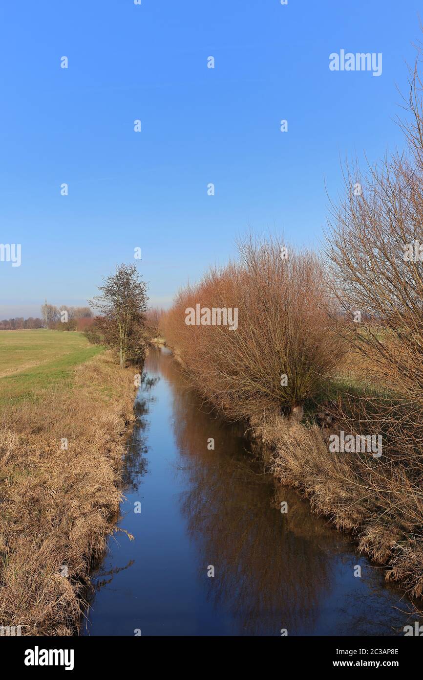 Der Horloff im Bingenheimer Ried Stockfoto