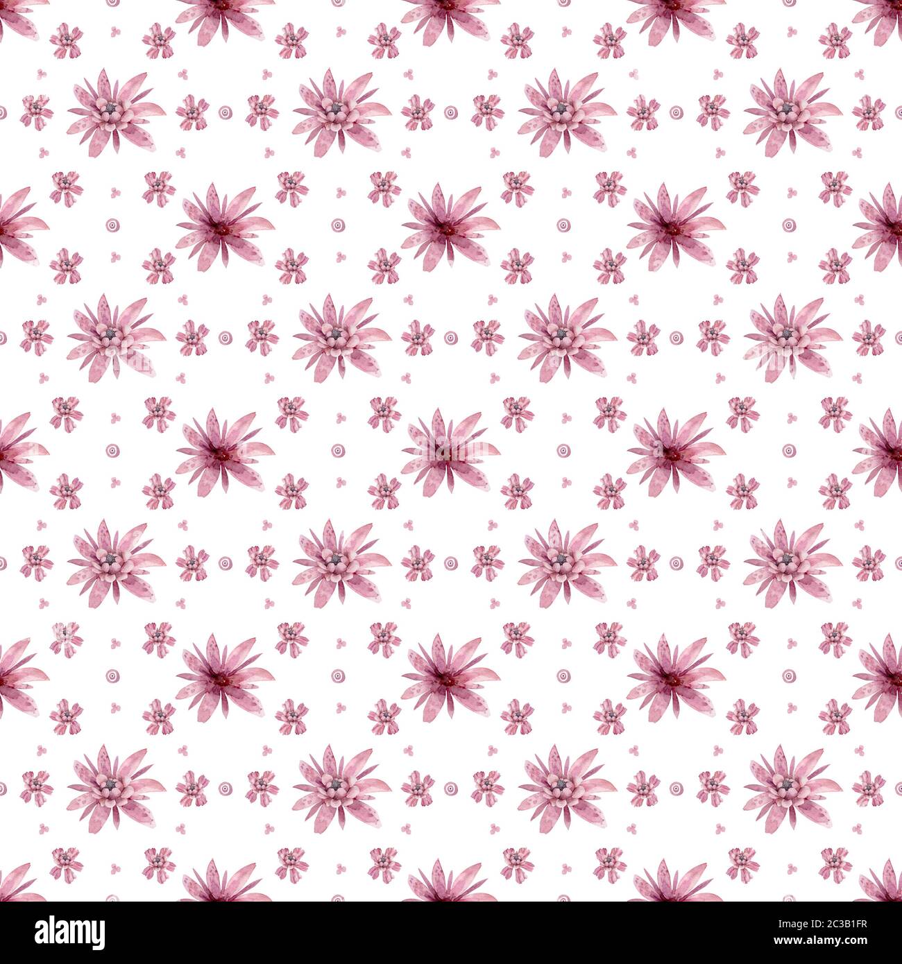 Samless kleines Design Muster auf rosa Hintergrund Stockfoto