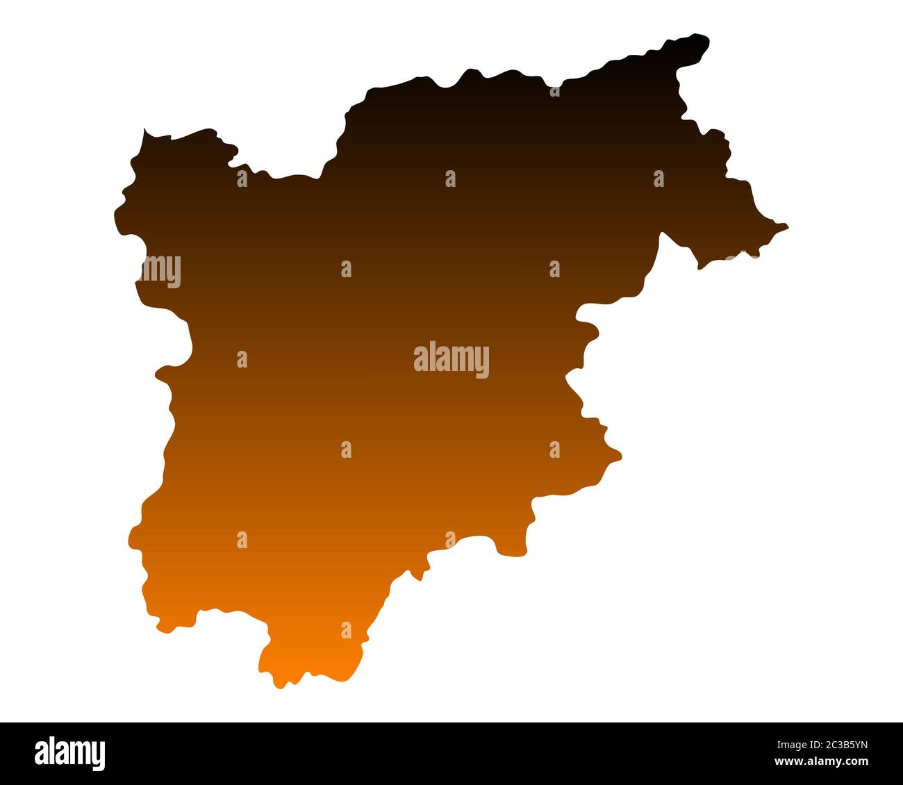 Karte von Trentino-südtirol. Stockfoto