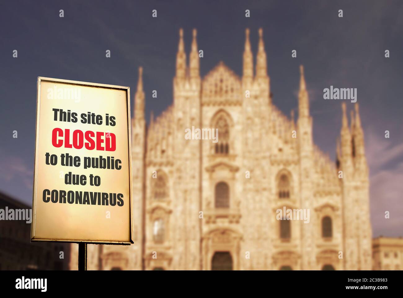 Vorsorgliche Sicherheitsmaßnahmen gegen die Ausbreitung des Coronavirus in Mailand Stockfoto