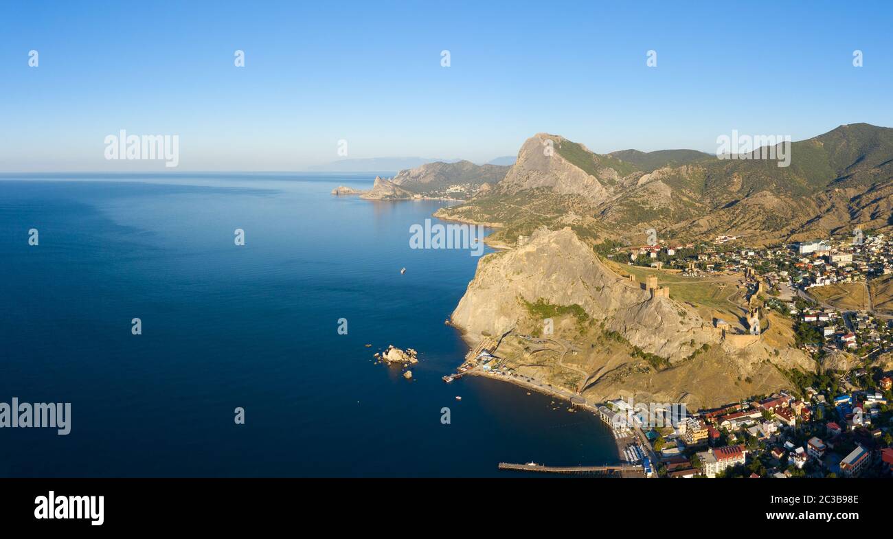 Luftaufnahme der Genueser Festung in Perugia Stockfoto