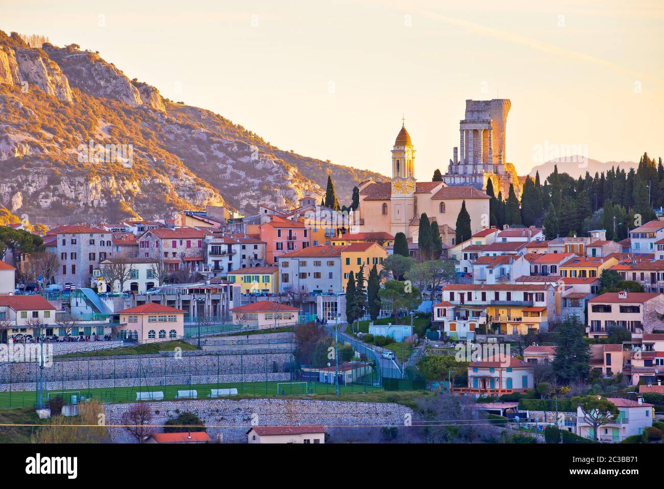 Historisches Dorf Eze auf einem Steinkliff oberhalb der Cote d Azur Stockfoto