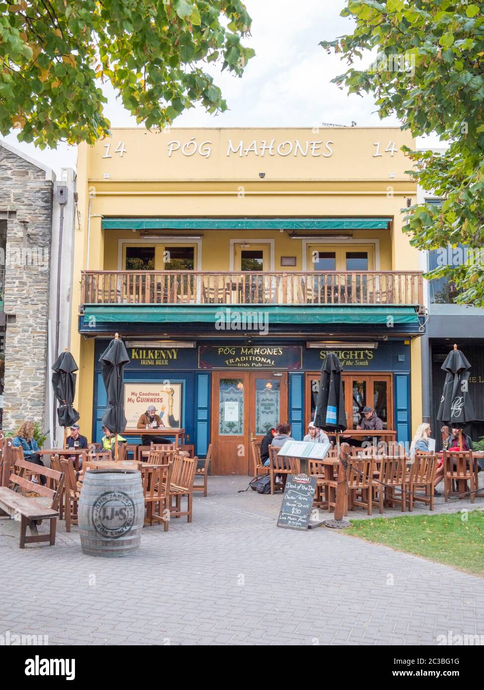 Pog Mahones Irish Bar Queenstown Neuseeland Stockfoto