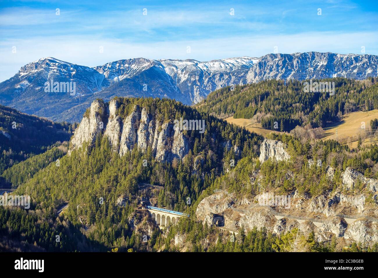 Die berühmte 20 Schilling Ansicht, Wiener Alpen, Österreich Stockfoto