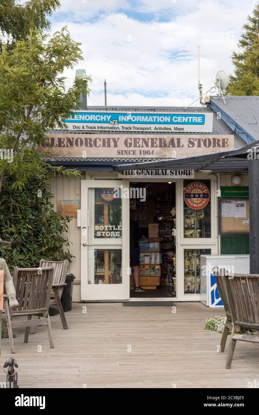Der Glenorchy General Store Glenorchy Neuseeland Stockfoto