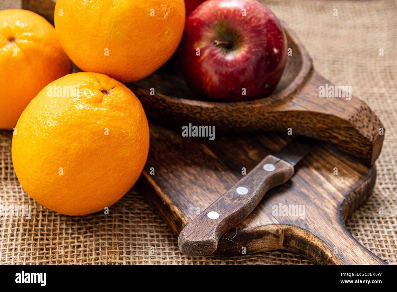 Frisches Obst für ein natürliches und gesundes Dessert Stockfoto