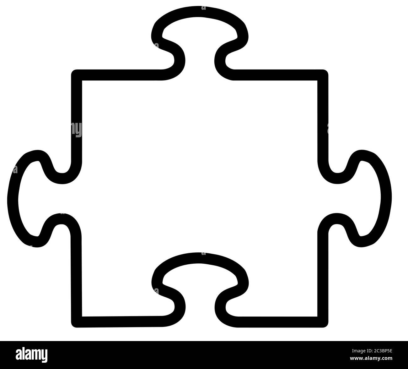 Einteilige puzzle Spiel transparent klassische Form Abbildung  Stockfotografie - Alamy