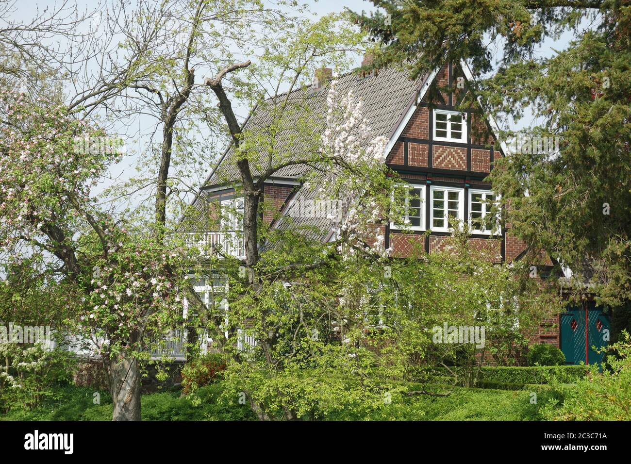Fachwerkhaus im alten Land Stockfoto