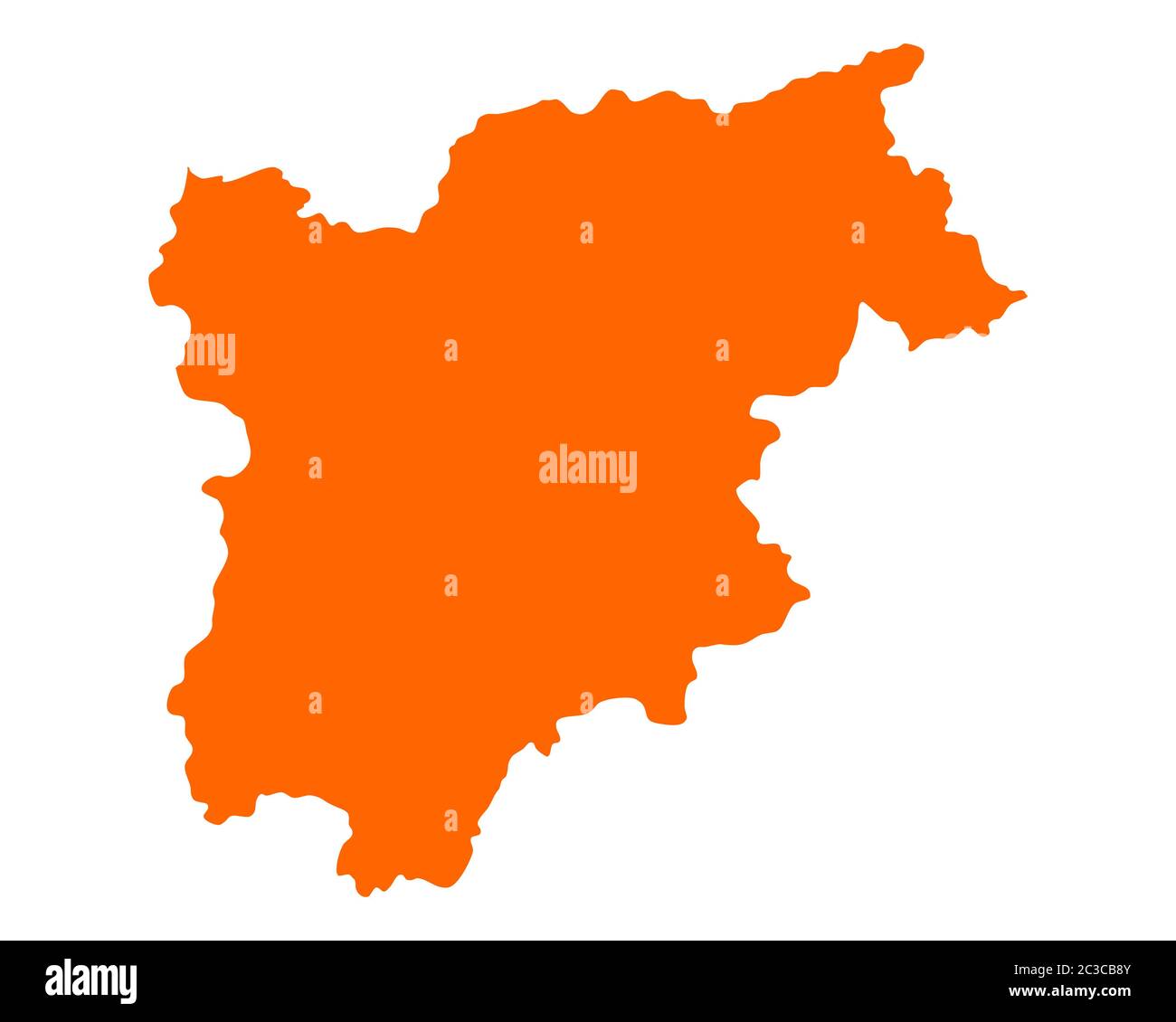 Karte von Trentino-südtirol. Stockfoto