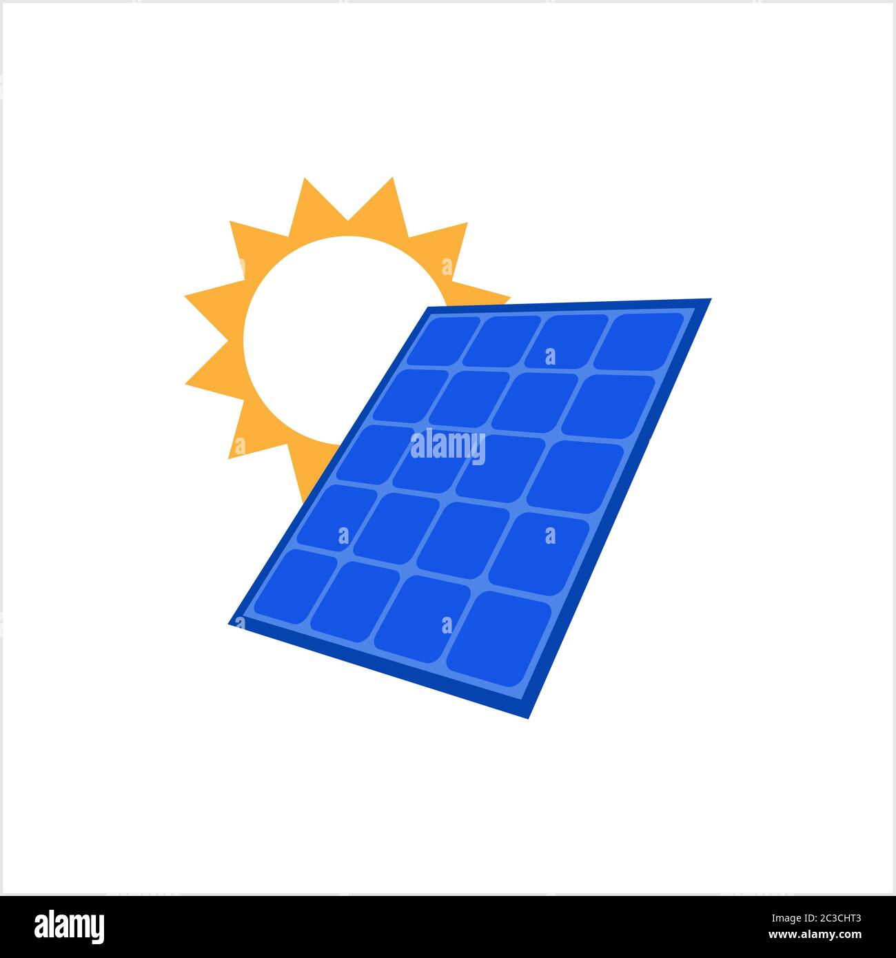 Solar Energy Icon Vektor Kunst Illustration Stock Vektor