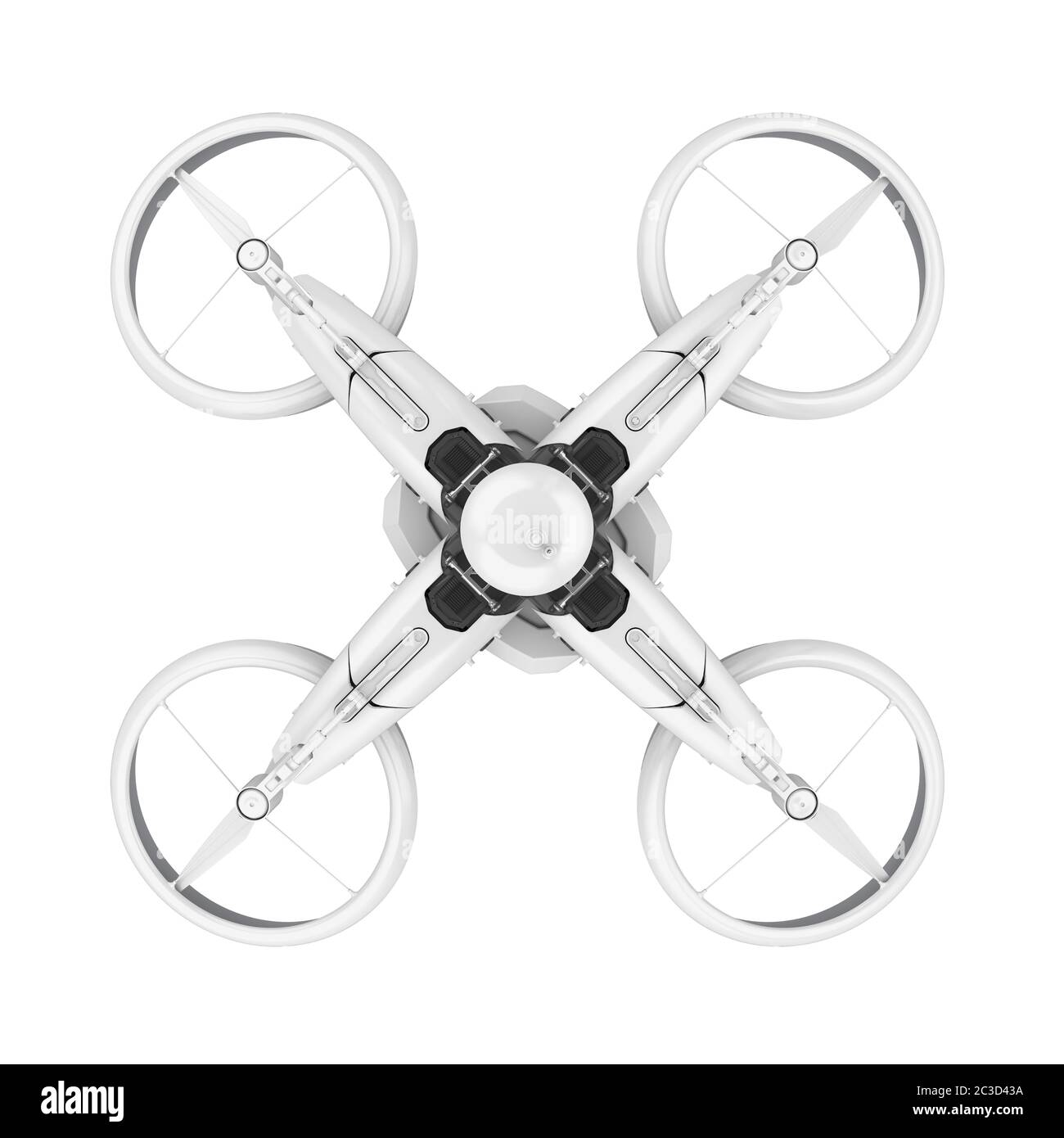 Quadcopter Drone isoliert Stockfoto