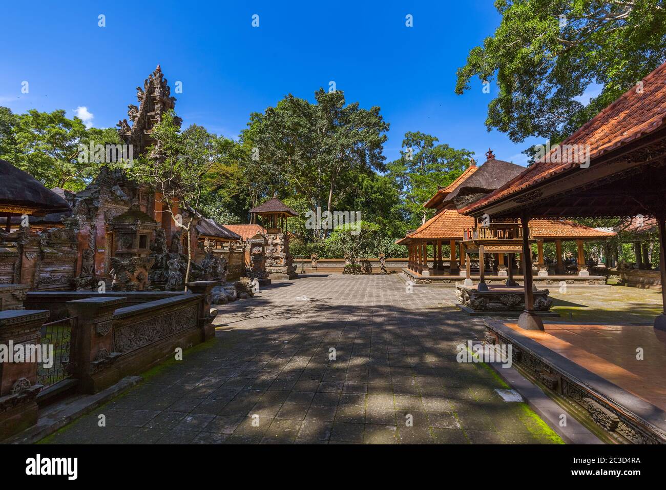 Tempel im Affenwald - Insel Bali Indonesien Stockfoto