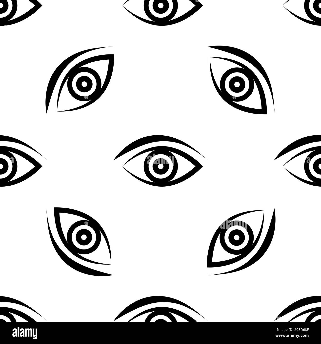 Augensymbol Nahtloses Muster Vektor Kunst Illustration Stock Vektor