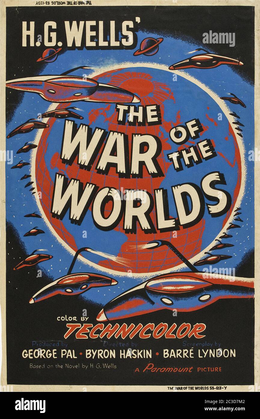 Der Krieg der Welten - Vintage Movie Poster Stockfoto