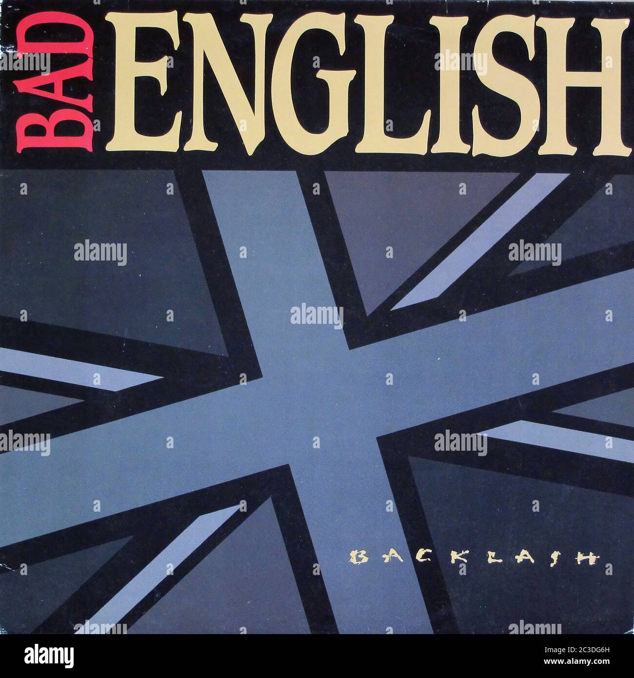 BAD ENGLISH BACKLASH - Vintage 12'' LP Vinyl Cover Stockfoto