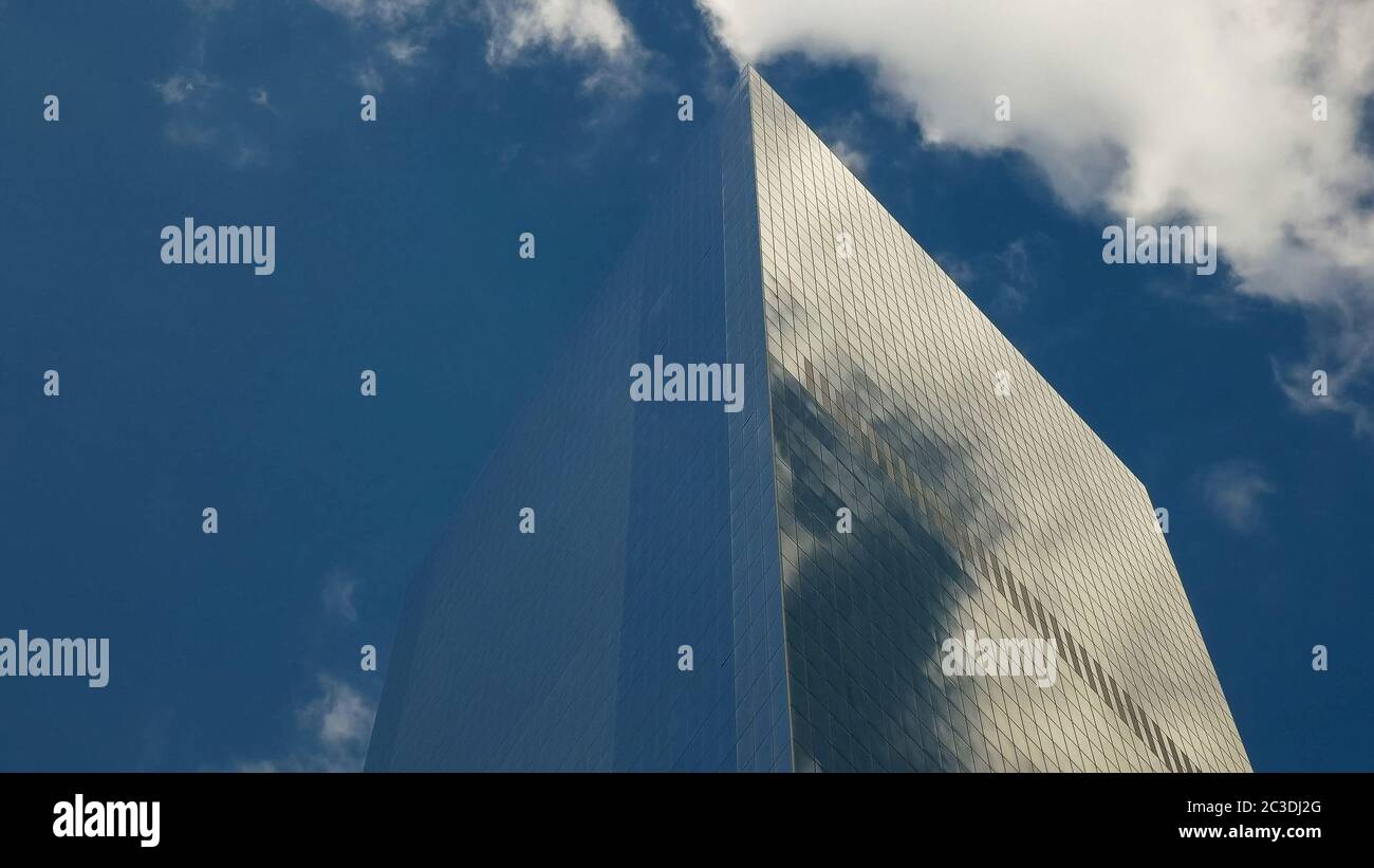 Nahaufnahme eines Wolkenkratzers in manhattan, ny Stockfoto