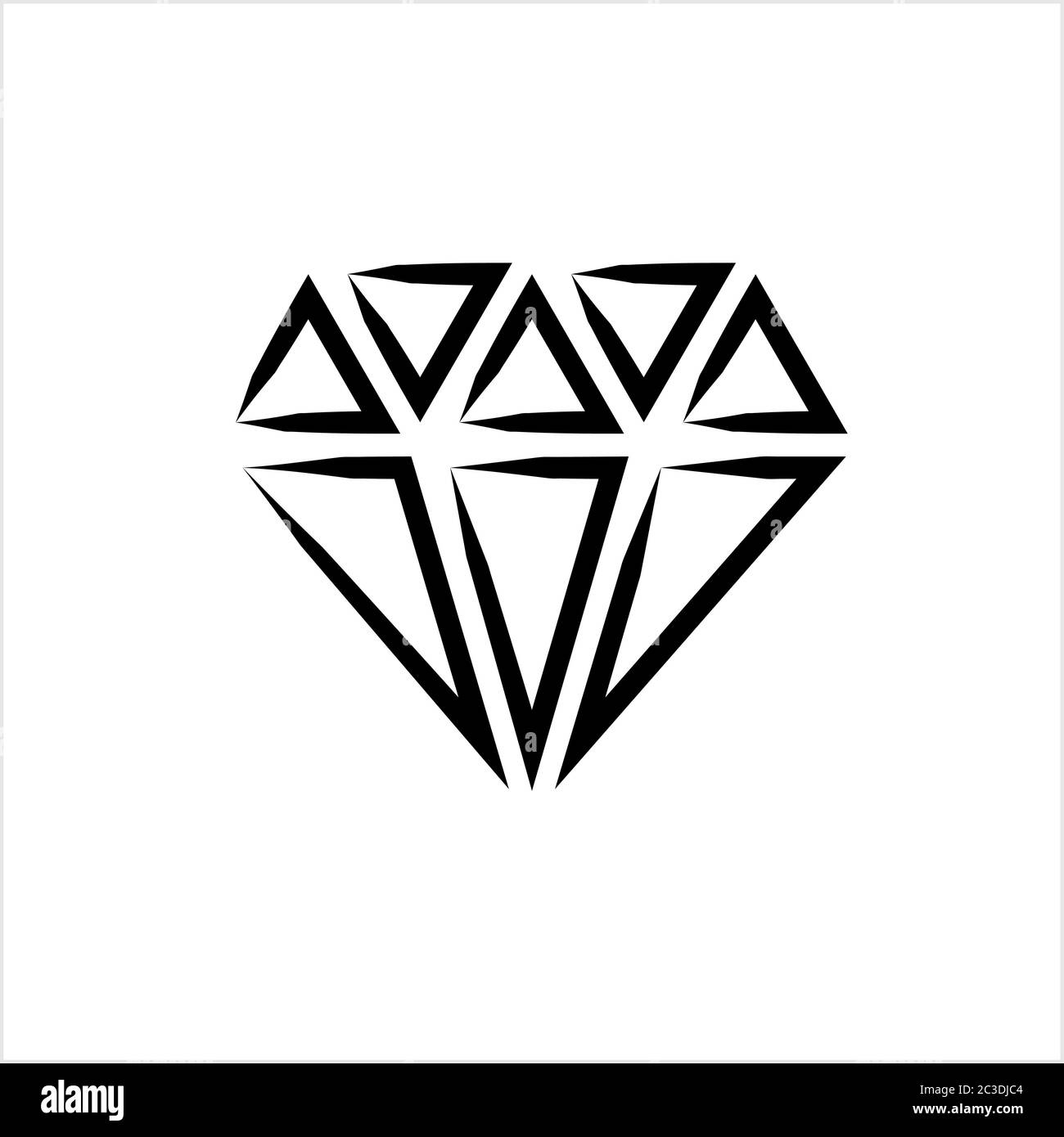 Diamant Symbol Diamant Schnitt Vektor Kunst Illustration Stock Vektorgrafik Alamy