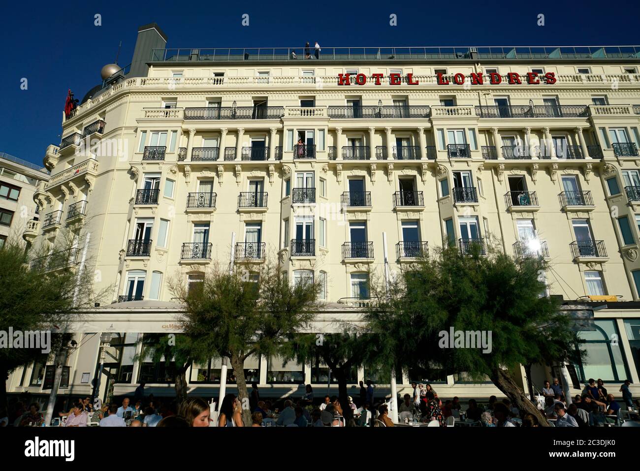 Hotel de Londres am Strand La Concha in San Sebastian.Baskenland.Spanien Stockfoto