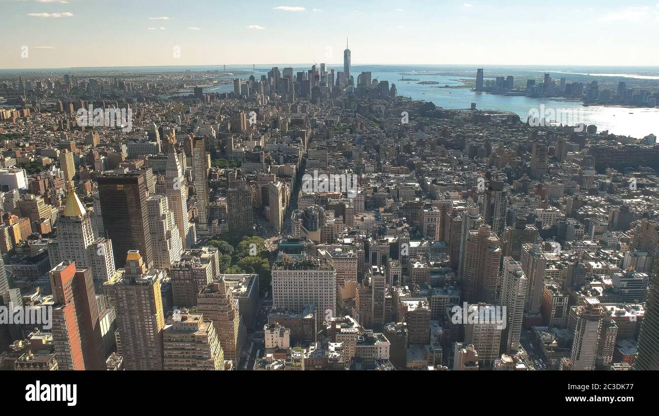 Blick auf die Skyline von Manhattan in new york Stockfoto