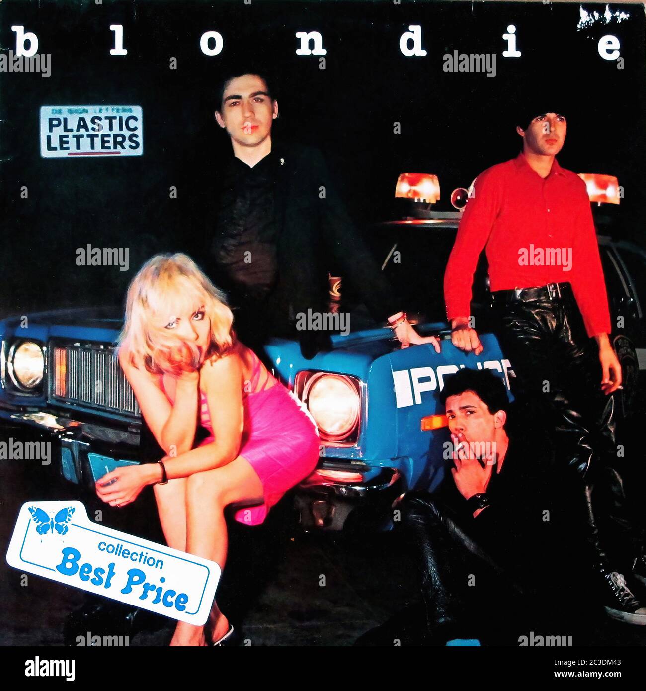 BLONDIE PLASTIC LETTERS - Vintage 12'' LP Vinyl Cover Stockfoto