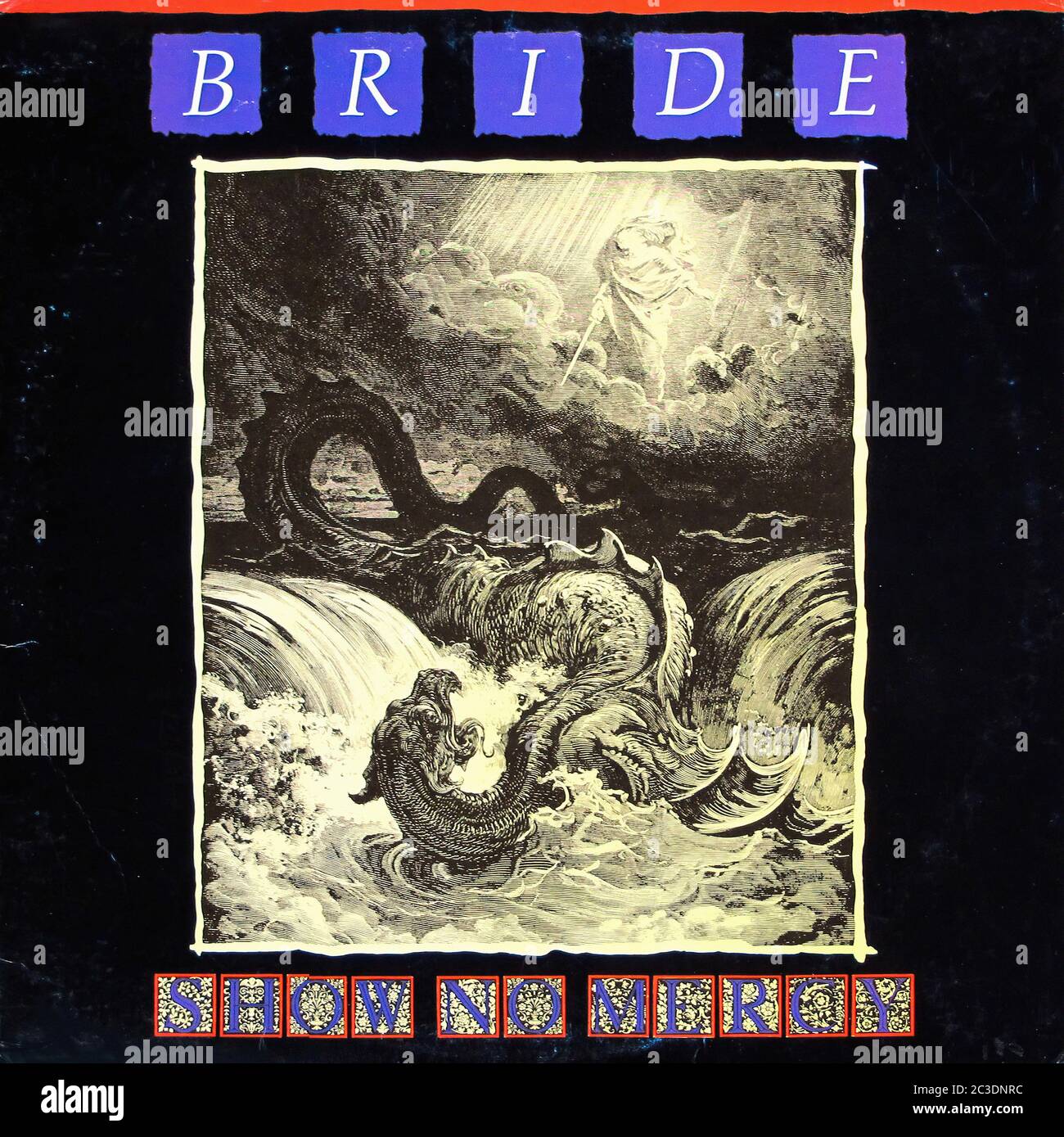 BRIDE SHOW NO MERCY ORIG PURE METAL - Vintage 12'' LP Vinyl Cover Stockfoto