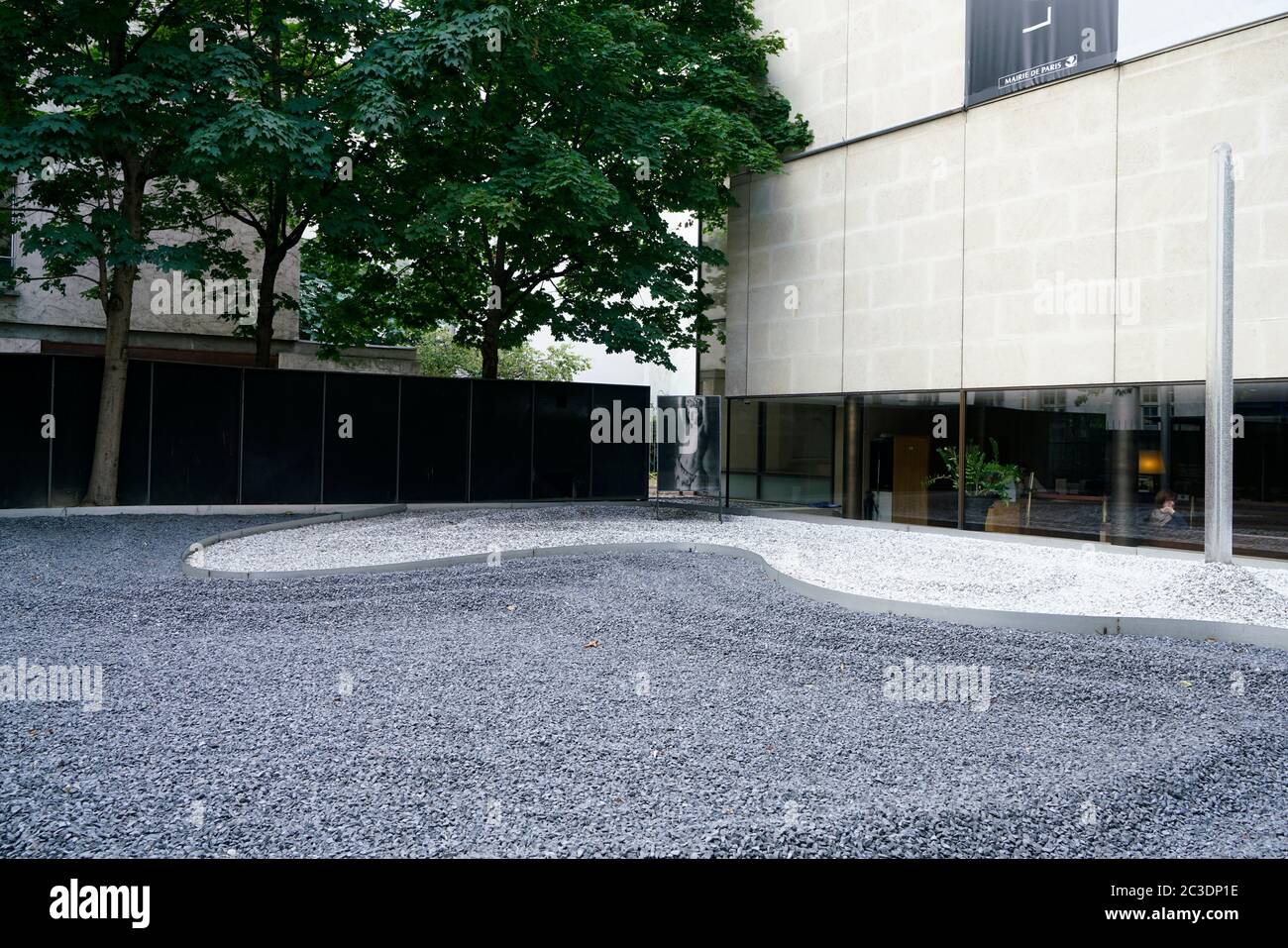 Der Zen-Garten von Maison européenne de la photographie.Paris.Frankreich Stockfoto