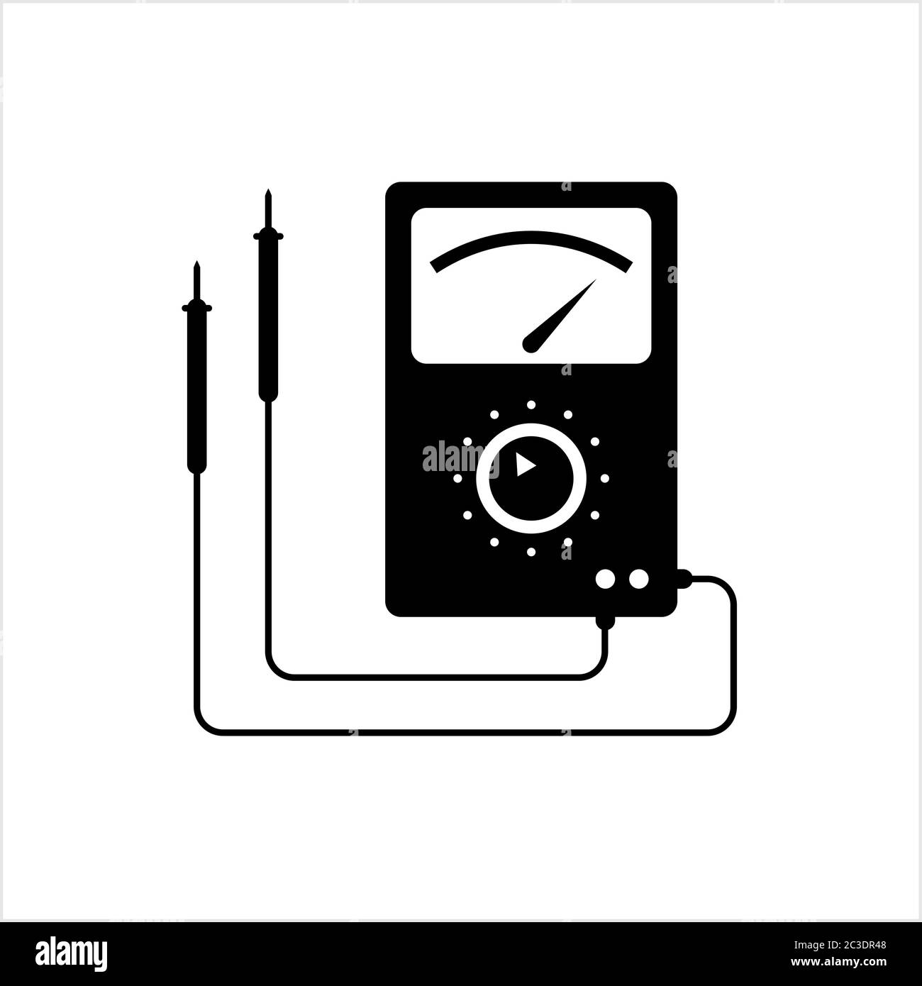 Multi Meter Symbol, Multimeter Symbol VektorArt Illustration Stock