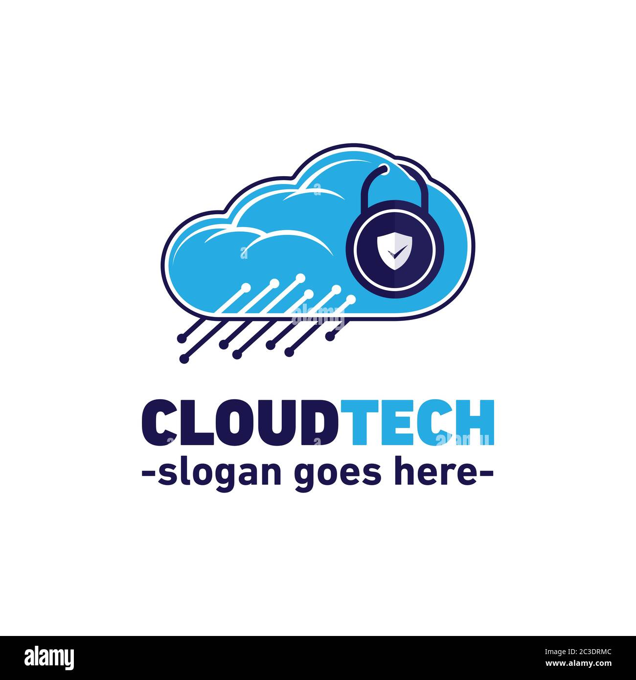 Cloud-Tech-Logo. Vektor und Illustration. Stock Vektor