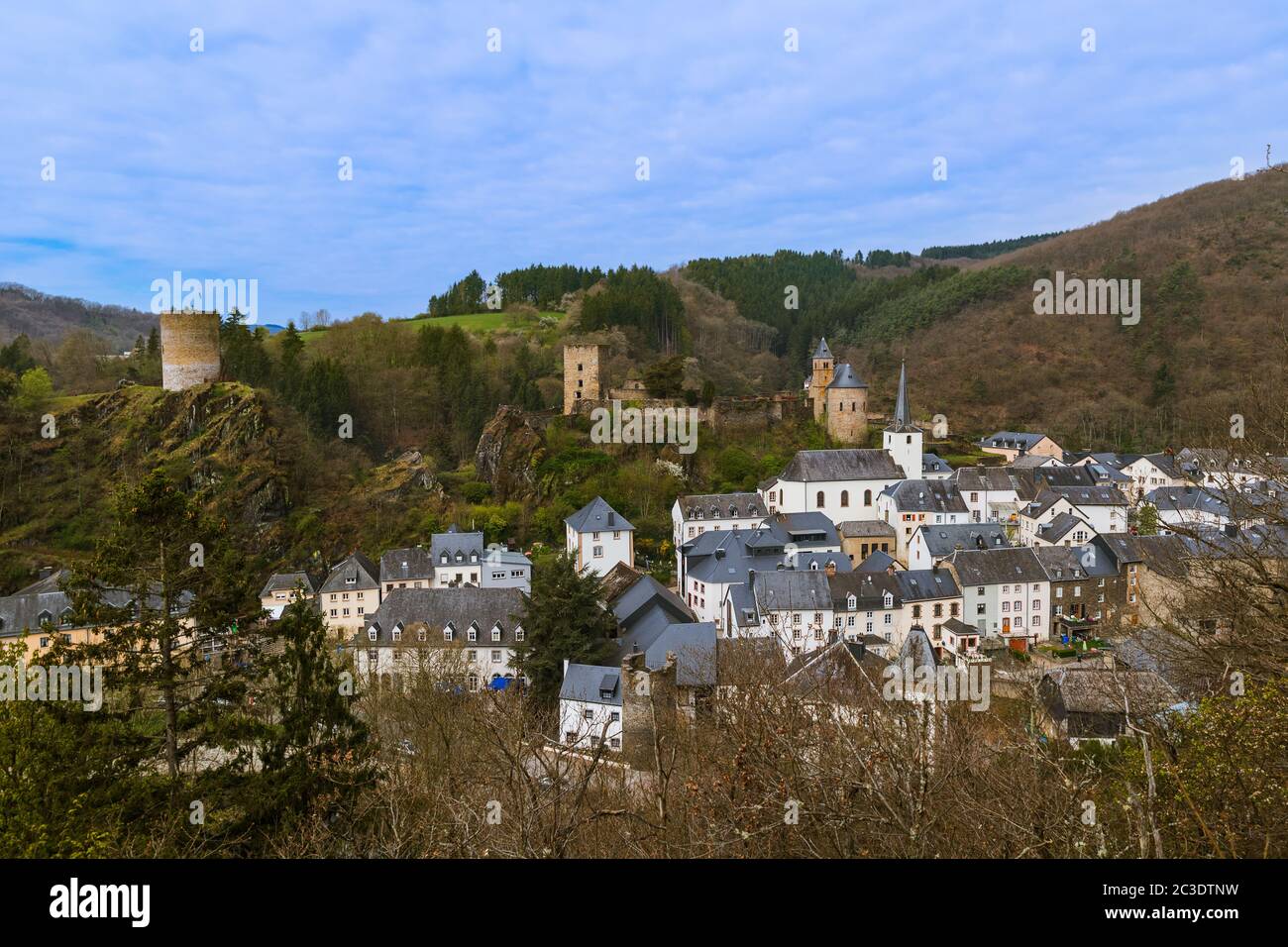 Dorf Esch sur Sicher in Luxemburg Stockfoto