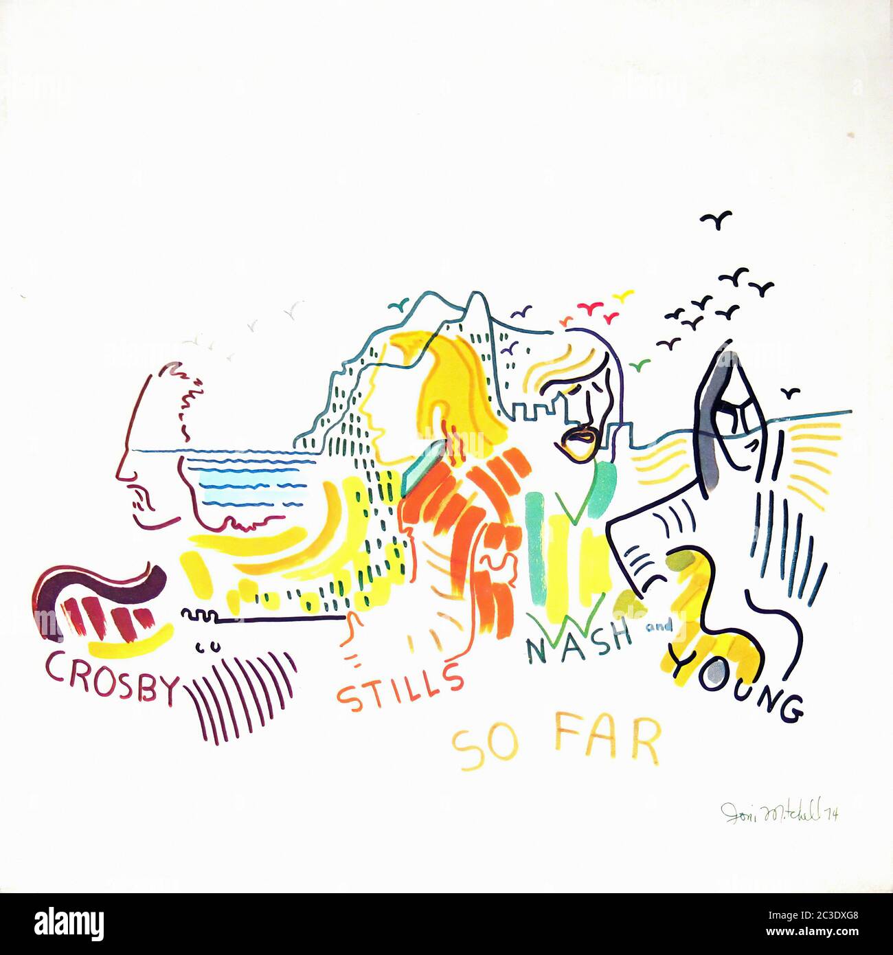 Crosby Stills Nash and Young - bisher - Vintage 12'' Vinyl LP Cover Stockfoto