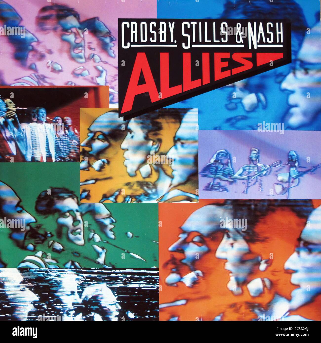 CROSBY STILLS NASH ALLIES - Vintage 12'' LP Vinyl Cover Stockfoto
