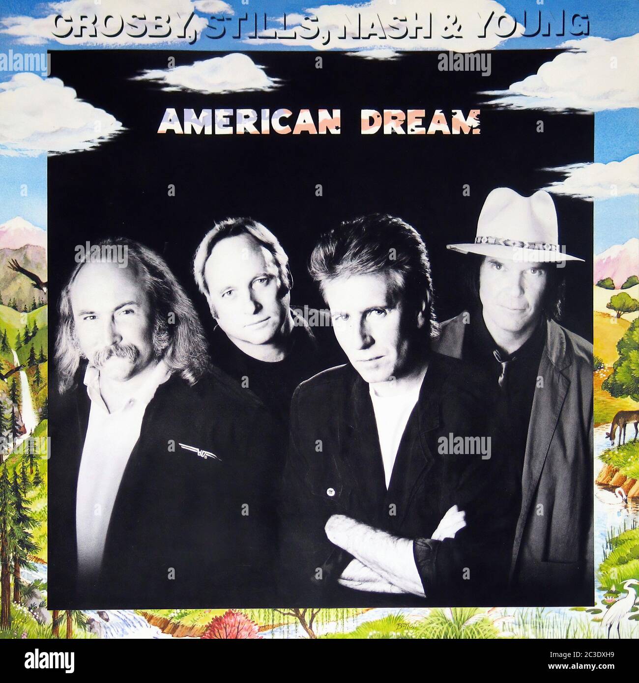 Crosby, Stills, Nash and Young - American Dream - Vintage 12'' Vinyl LP Cover Stockfoto