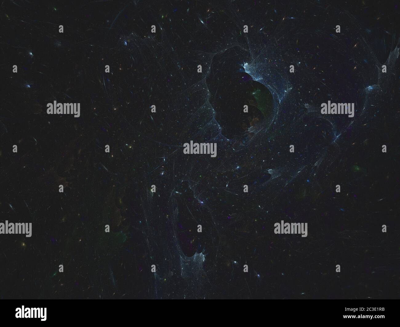 Abstrakte fraktale Illustration sieht aus wie Galaxien. Bunte psychedelische Hintergrund Stockfoto