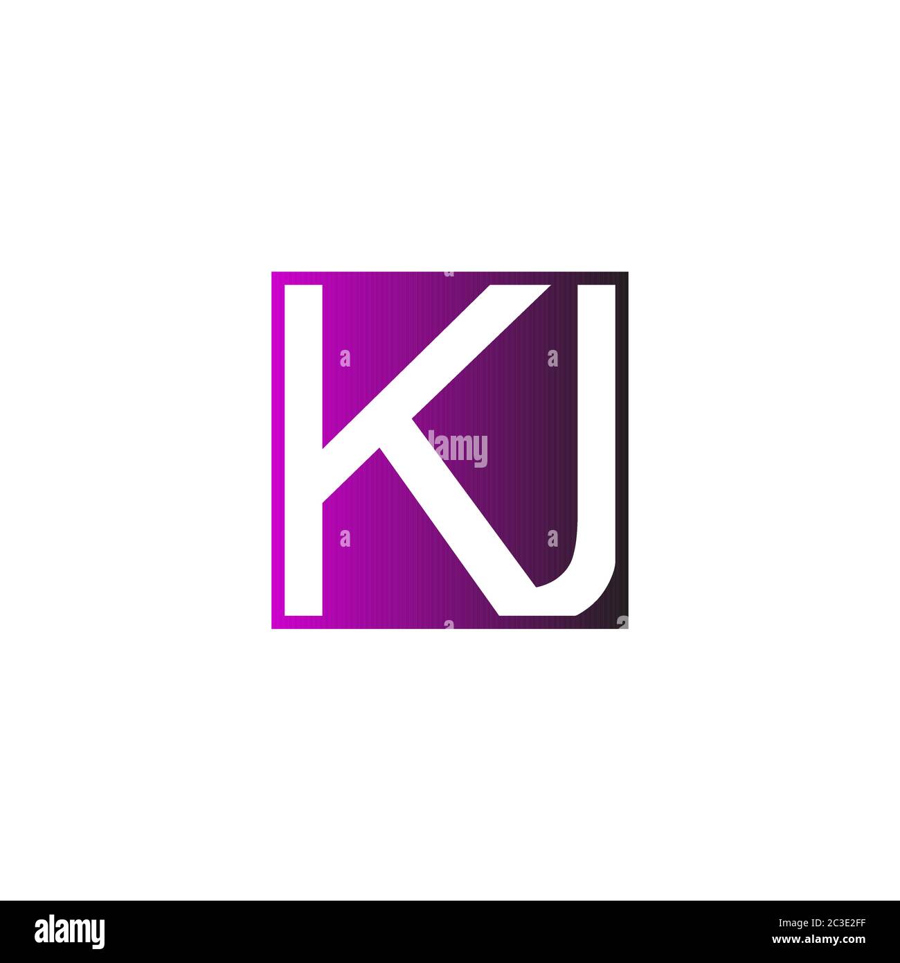 Anfangsbuchstabe KJ Grafik Logo Vorlage, abstraktes Business-Logo, isoliert auf weißem Hintergrund. Stock Vektor