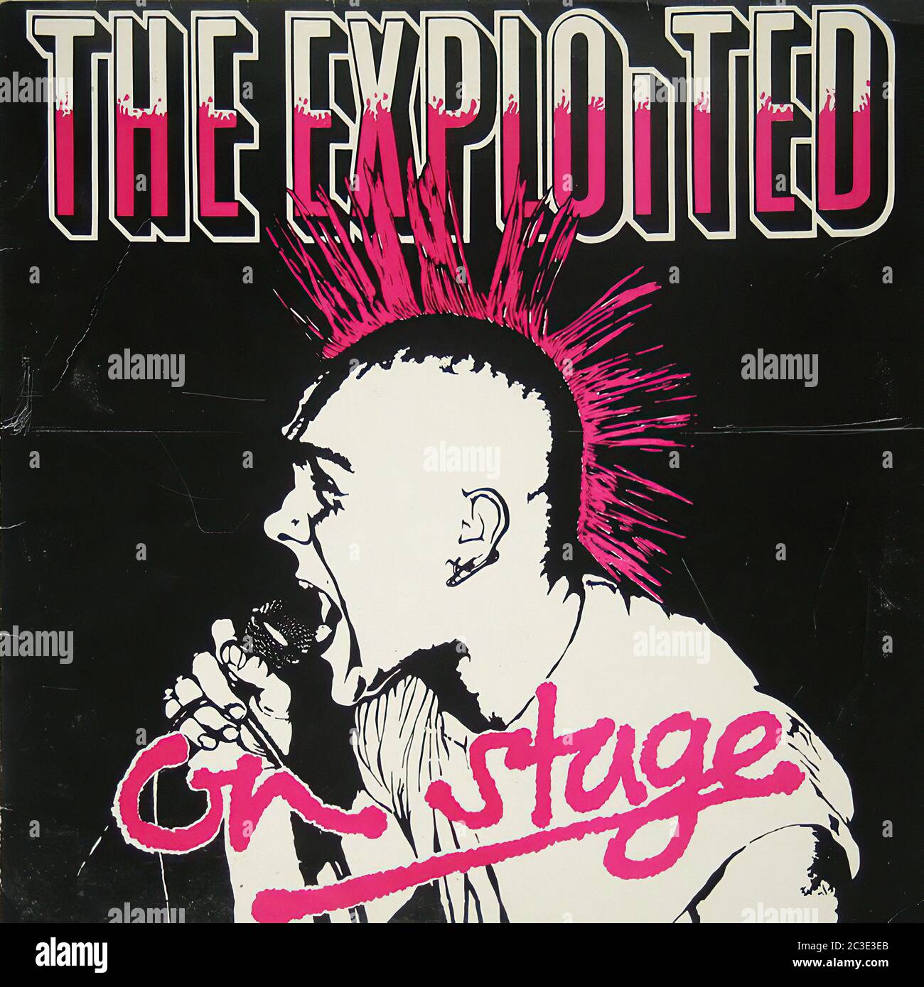 Exploited On Stage Live - Vintage 12'' Vinyl LP Cover Stockfoto