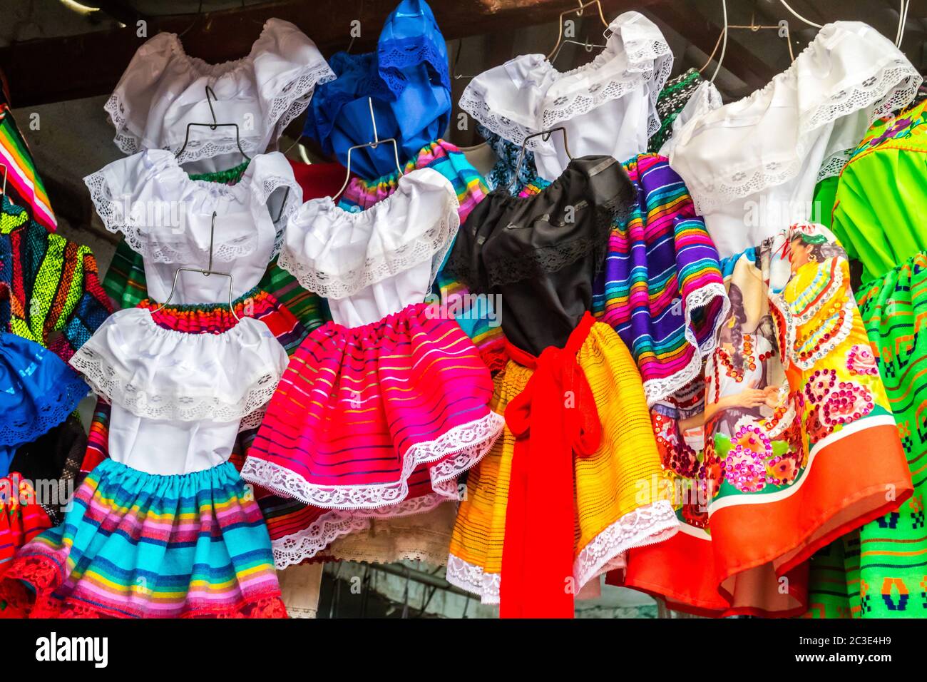 Eine traditionelle mexikanische Kleidung in Nuevo Chiapas, Mexiko Stockfoto