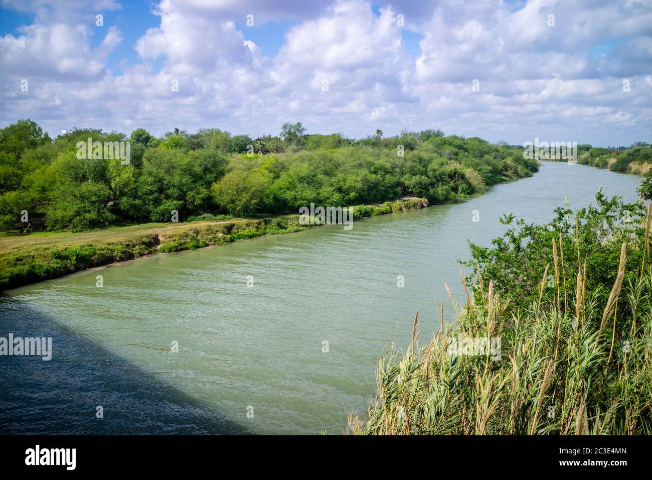 Der wichtigste Fluss Rio Grande in Nuevo Progreso, Mexiko Stockfoto