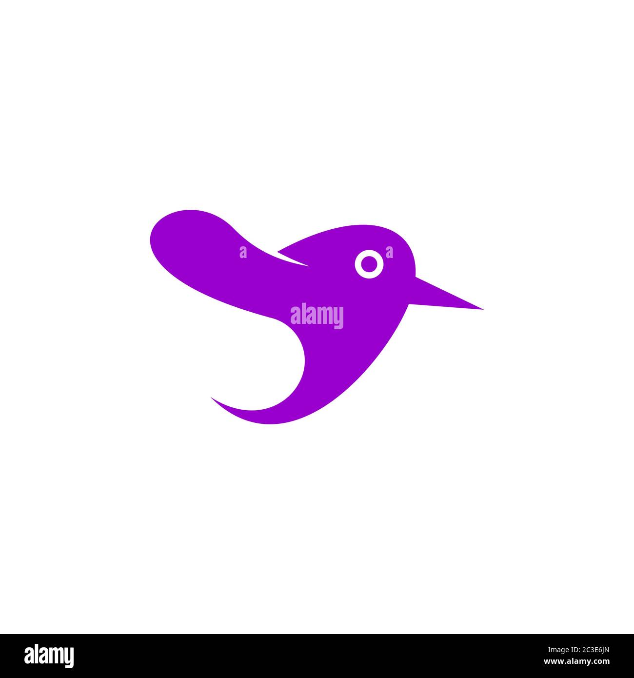 Abstrakte fliegende Vogel Grafik Logo Vorlage, einfache und minimale Logo-Design, isoliert auf weißem Hintergrund. Stock Vektor