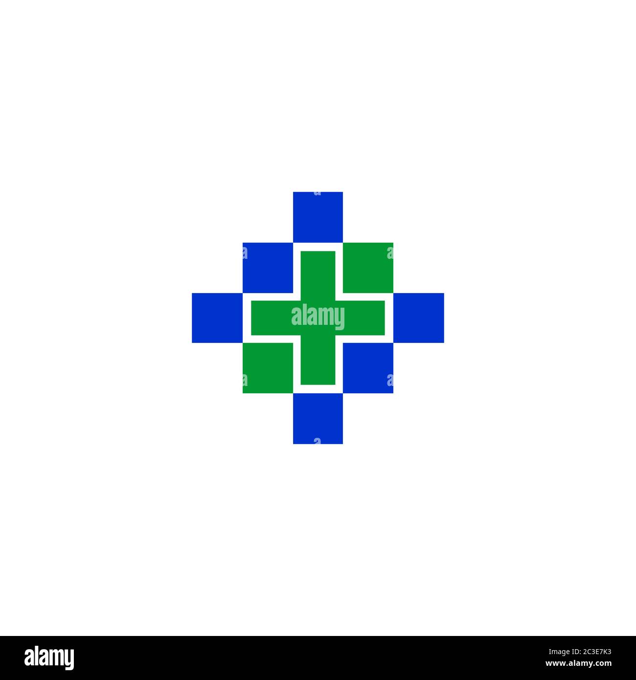 Medizinisches Kreuz-Symbol, Verbandskasten-Logo und -Symbol, Design-Konzept-Vorlage für Gesundheitslogos, isoliert auf weißem Hintergrund. Stock Vektor