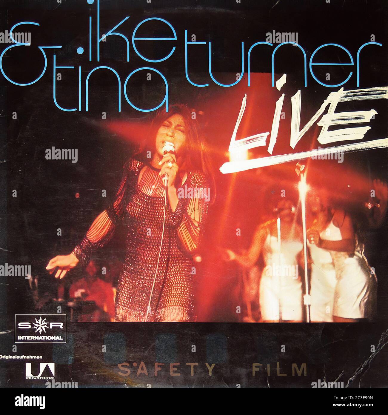 IKE & Tina Turner - Live S&R Records - Vintage 12'' Vinyl lp Cover Stockfoto