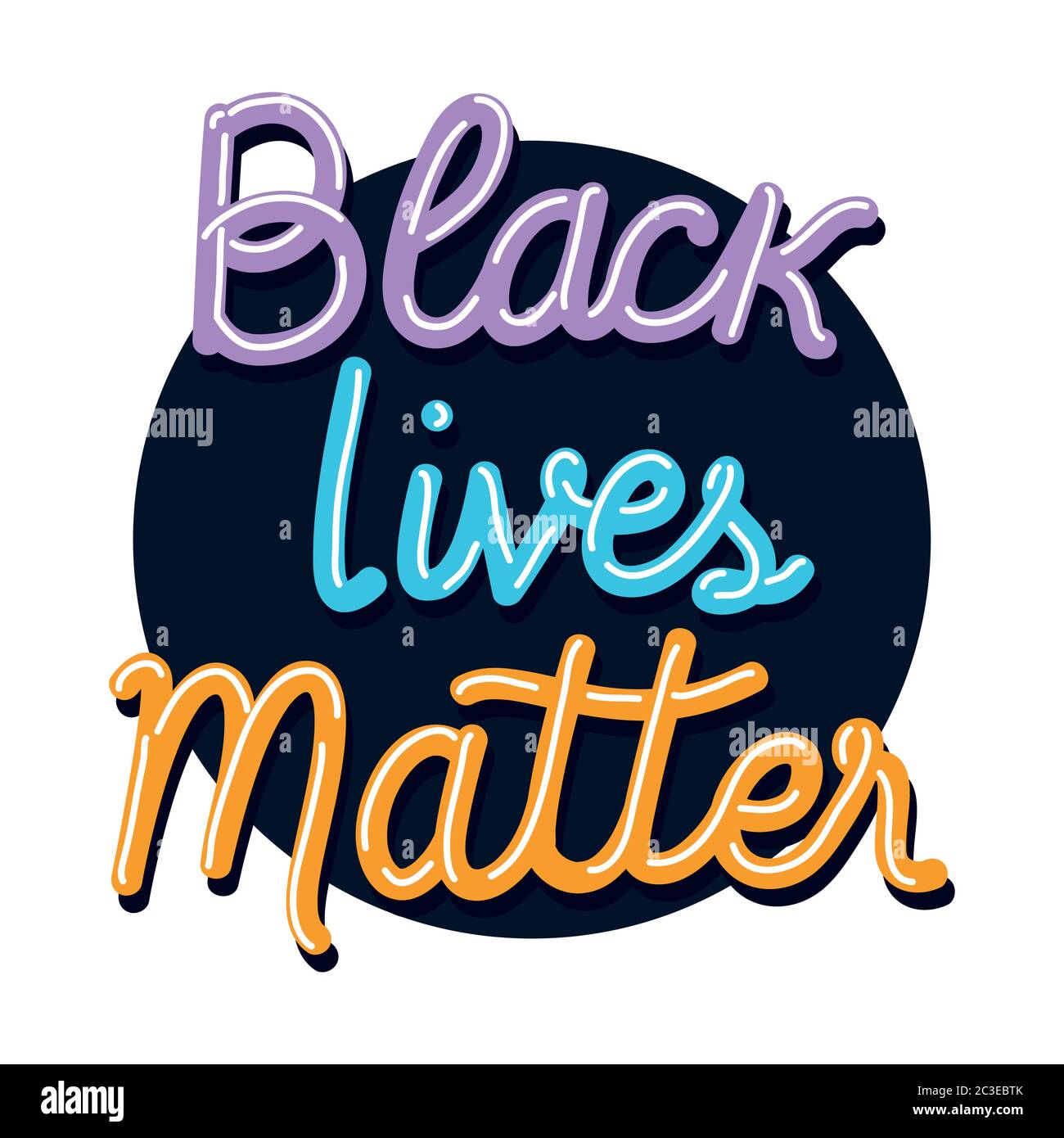 Black Lives Matter Text Design von Protest Gerechtigkeit und Rassismus Thema Vektor Illustration Stock Vektor