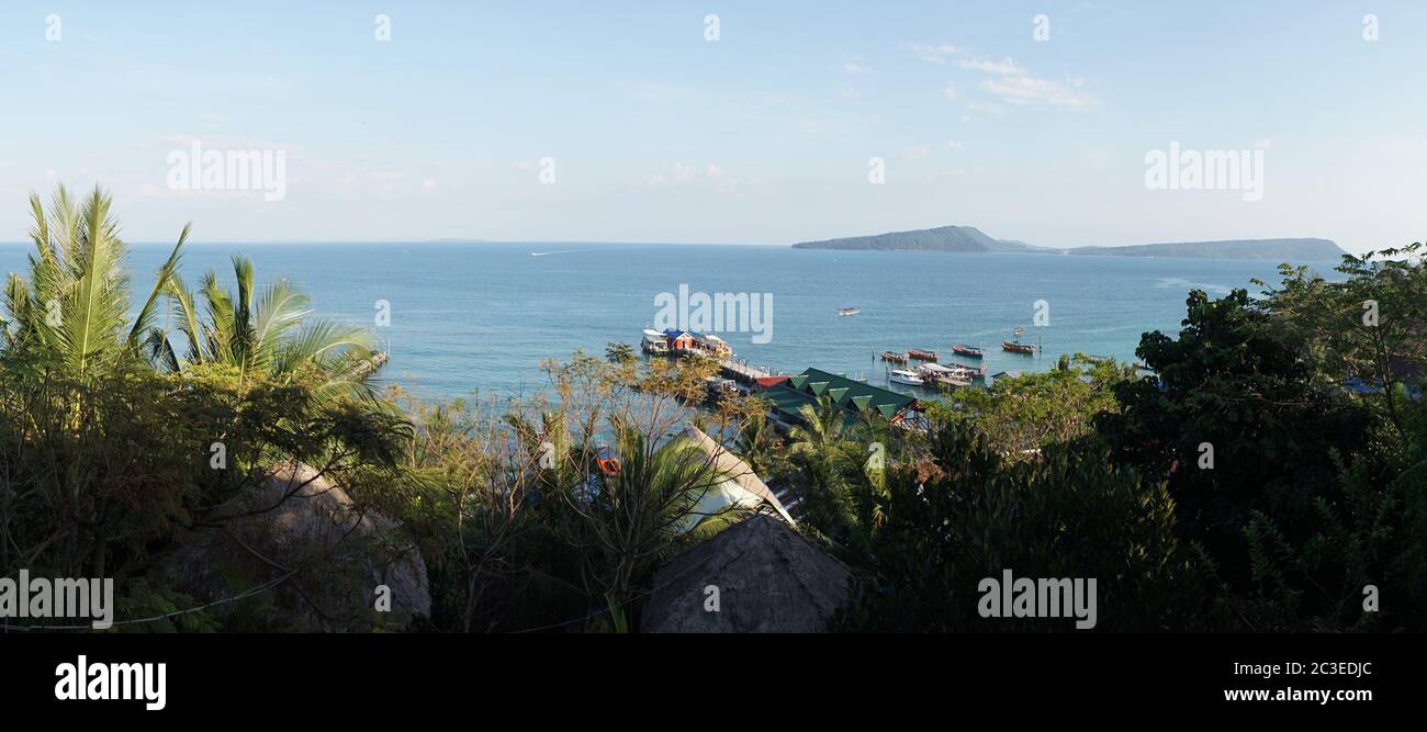 Tropische Insel Strandlandschaften in Koh Rong, Kambodscha. Stockfoto