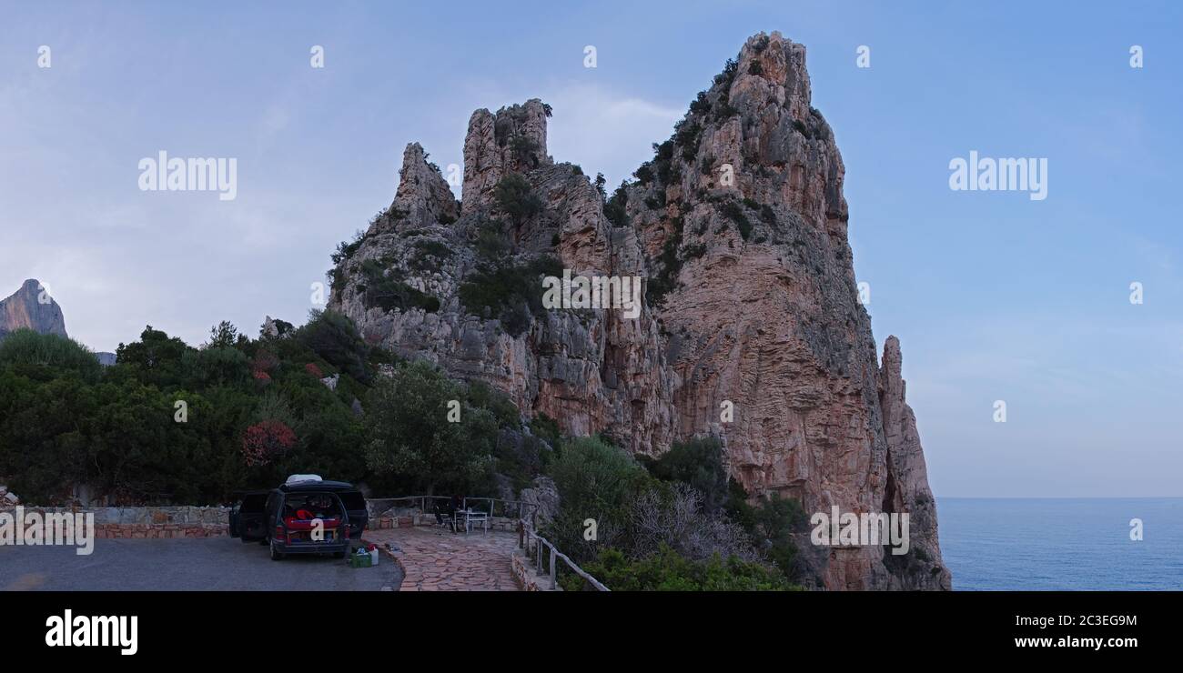 Abendstimmung in Pedra Longa - Sardinien Stockfoto