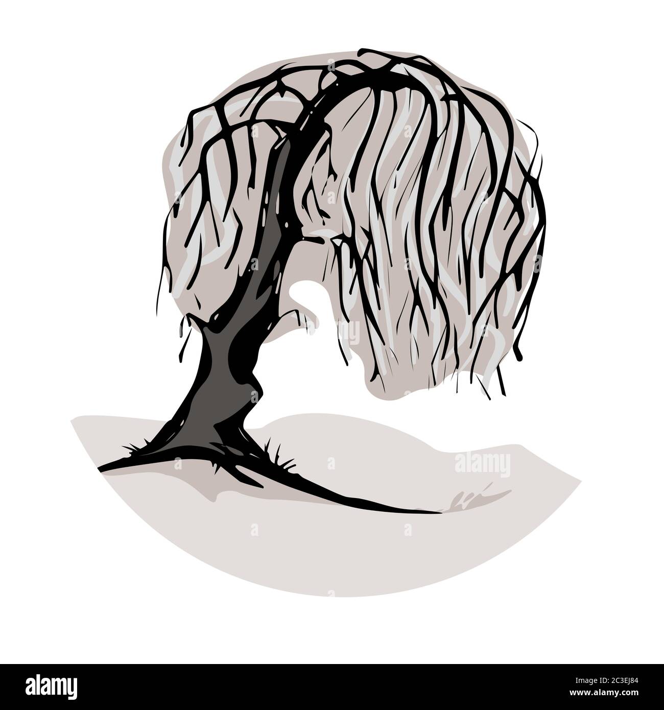 Ein weinendes Weidenbaum Symbol Stockfoto