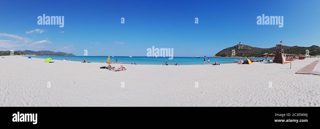 Spiaggia di Porto Giunco - Villasimius - Sardinien Stockfoto