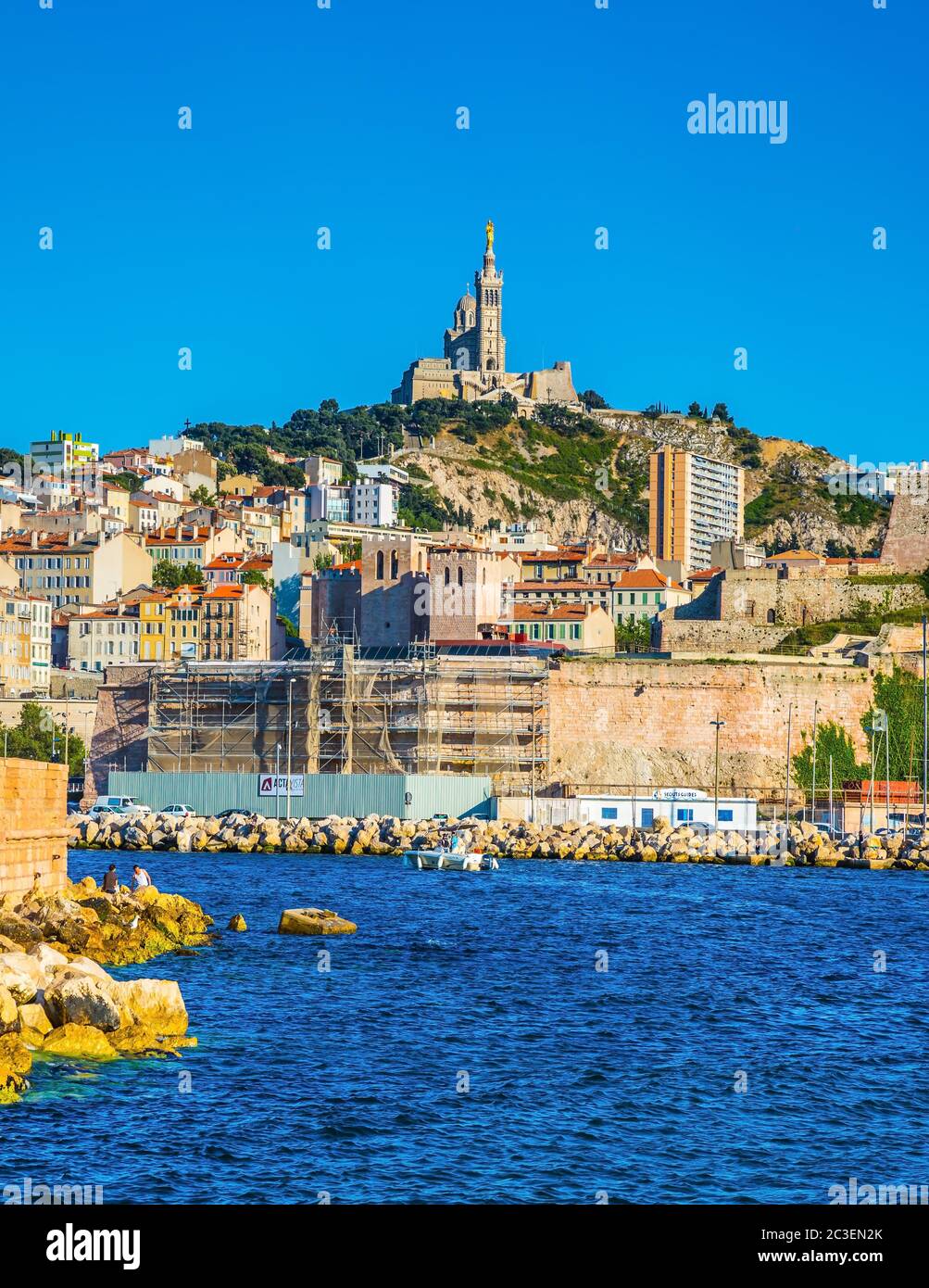 Basilika Notre-Dame de la Garde Stockfoto