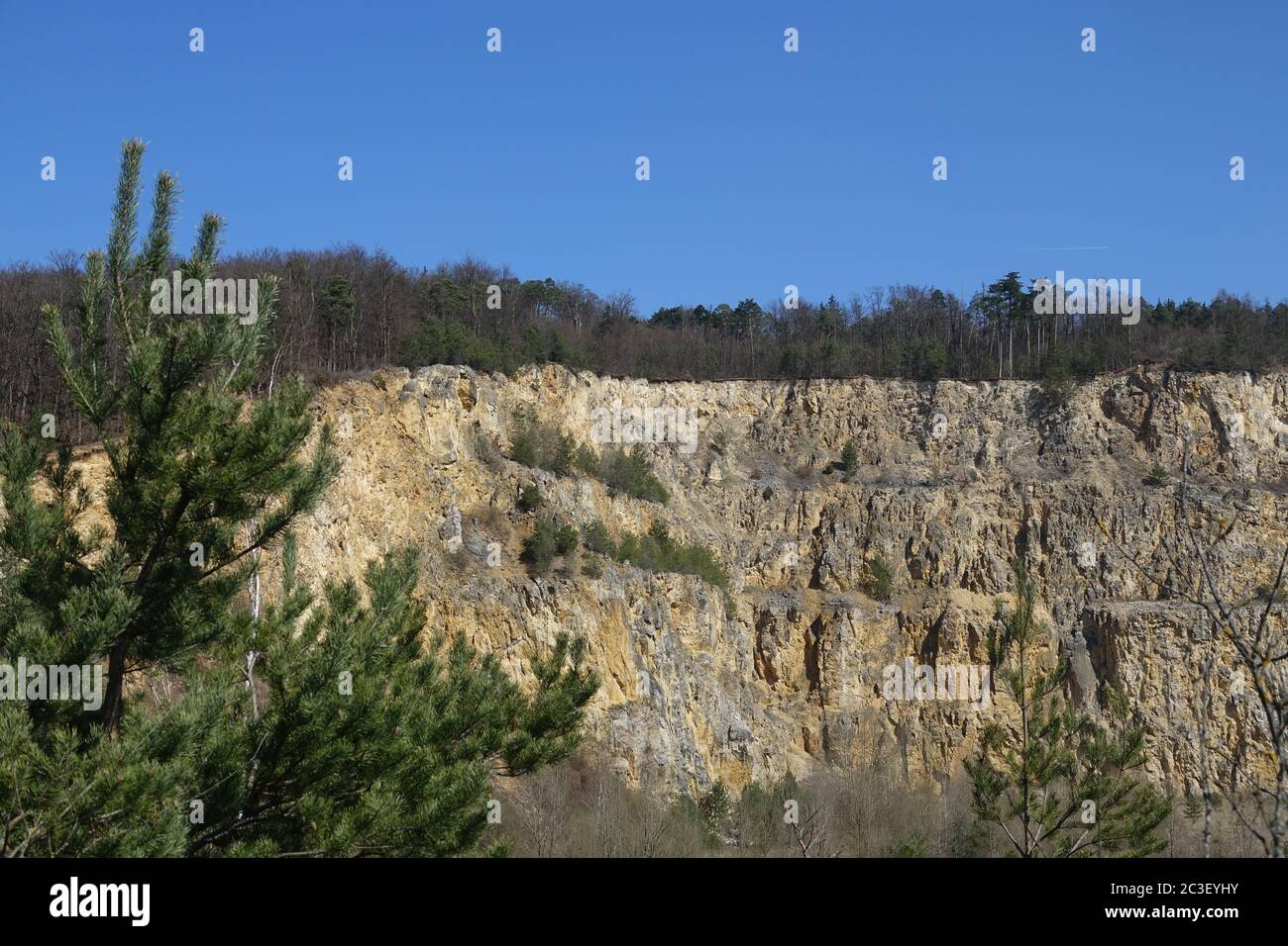 Kalksteinbruch Stockfoto