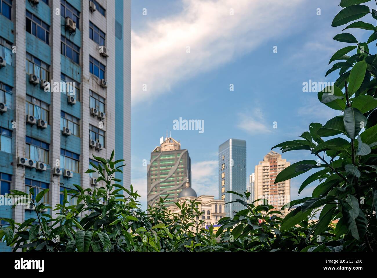 Gebäude in Chongqing Stadt Stockfoto